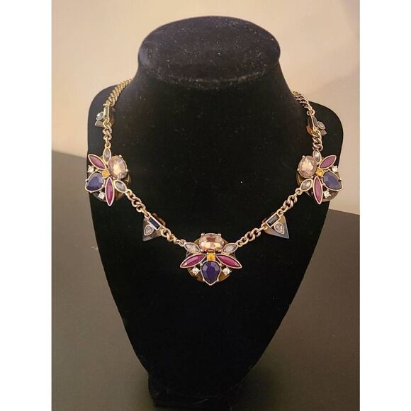 Express NWT faux tortoise shell crystal bee statement necklace - Picture 1 of 7